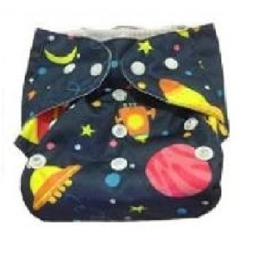 Baby Diapers - Cotton Blend, Medium Size, Dark Blue | Multi-Functional Pocket Design for Versatile Use