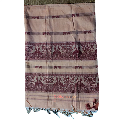 मल्टीकलर लेडीज़ कॉटन साड़ी