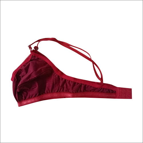 प्लेन 6Mm रेड कॉटन ब्रा