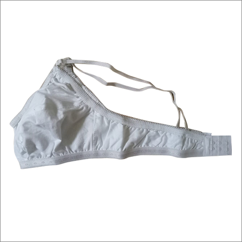 प्लेन 6 एमएम व्हाइट कॉटन ब्रा