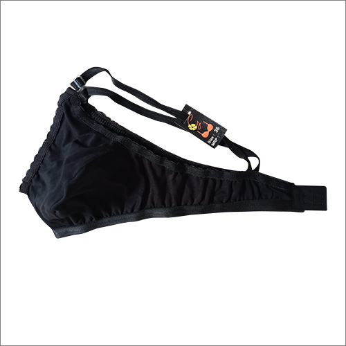 10mm Black Cotton Bra - Cotton Material, Available In Multiple Sizes, Classic Black Color, 10mm Straps For Enhanced Comfort And Fit