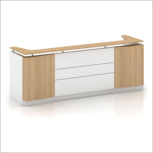 मशीन से बना लकड़ी का कार्यालय रिसेप्शन टेबल