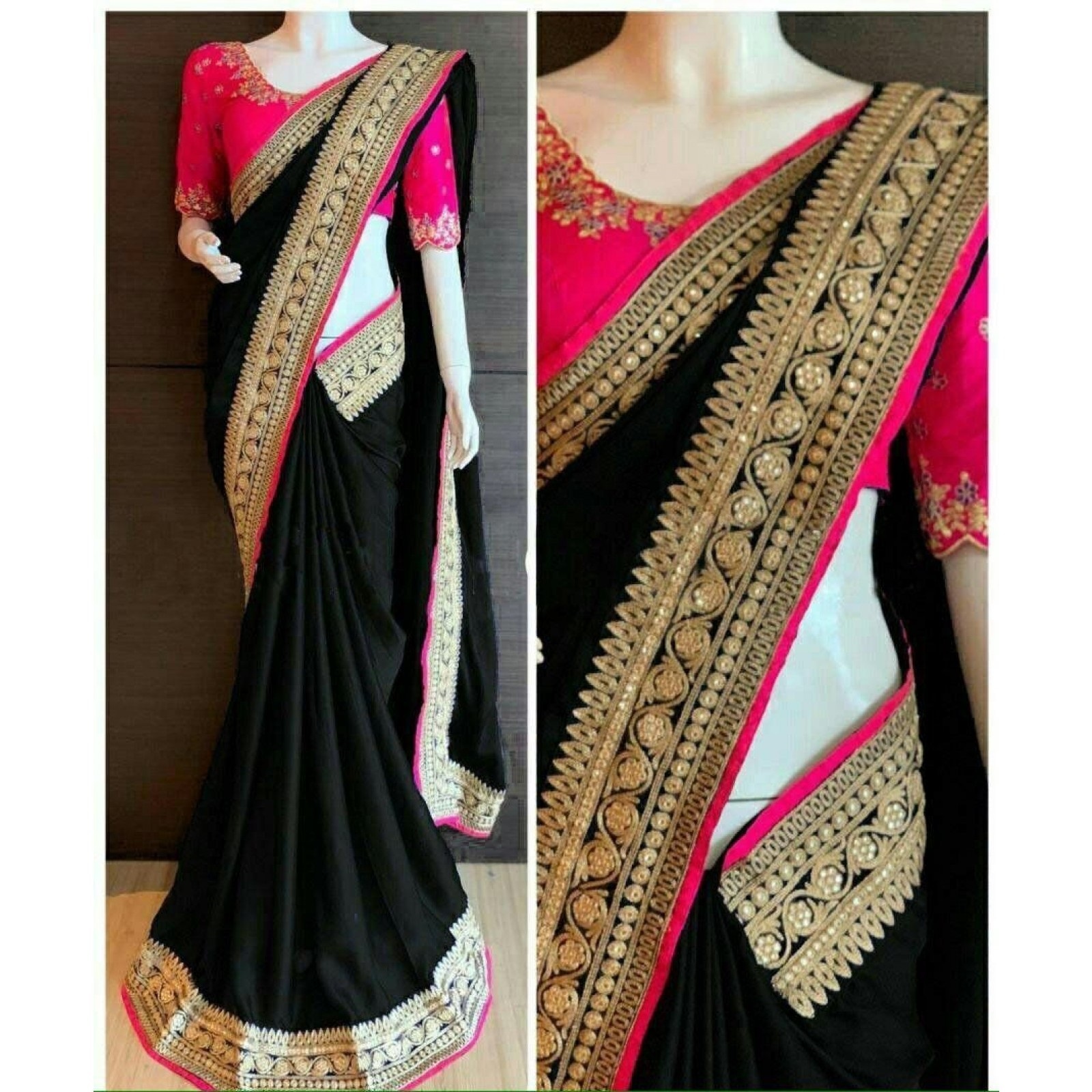 All Exlclusive Designer Embrodery Women Dola Silk Saree