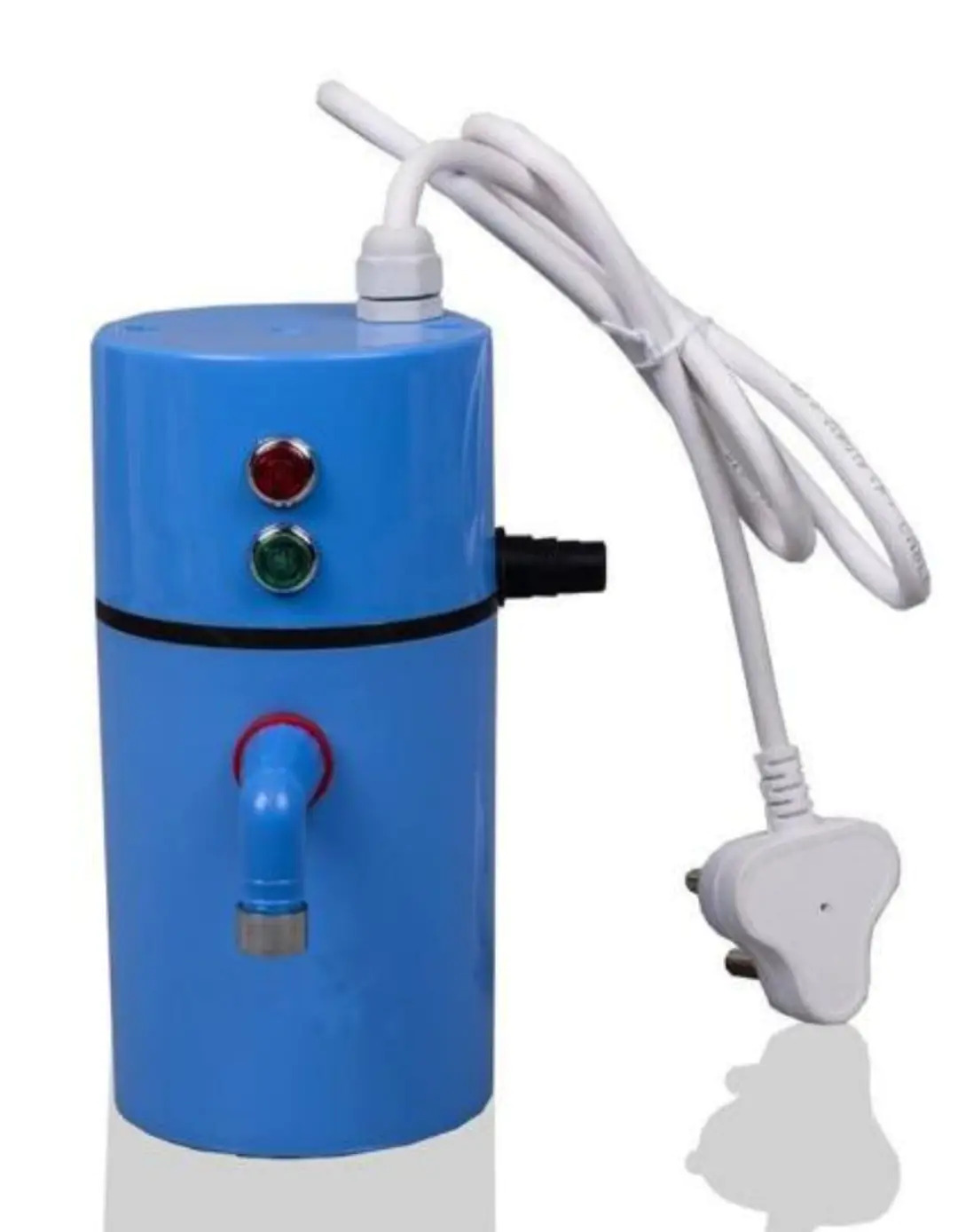 Electro-instant Water Geyser - Polypropylene And Copper, 9x9x19 Cm , Blue Color Design