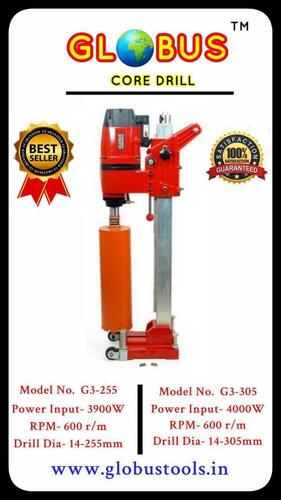 Red Globus Concrete Core Cutting Machine 300 Mm