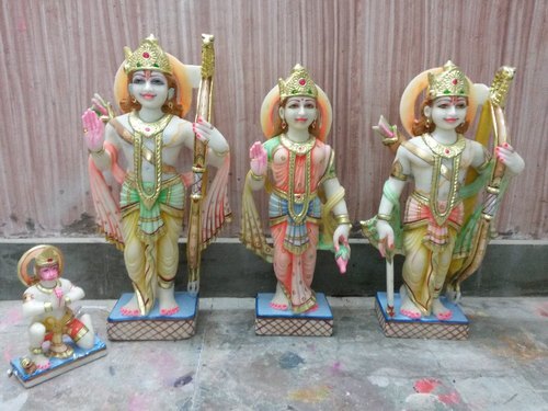 पर्यावरण के अनुकूल राम लक्ष्मण सीता संगमरमर की मूर्ति