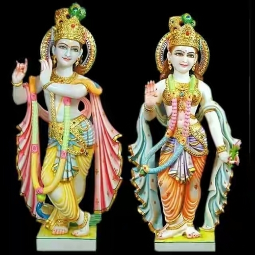 पर्यावरण के अनुकूल संगमरमर की राधा कृष्ण प्रतिमा