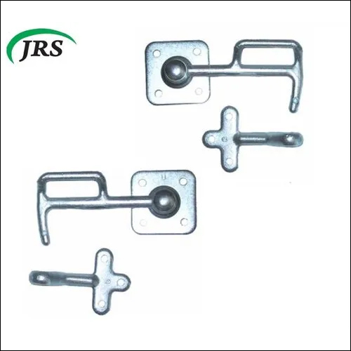 Flap Hook Trailer Lock - Mild Steel, Gear Drive Mechanism | Gray Color, Ideal for Harvesting Operations