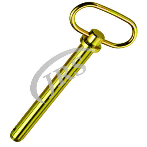 Trailer Lock Hitch Pin - Steel Material,  Painted Finish, Golden & Silver Color | Durable Tractor Linkage Part