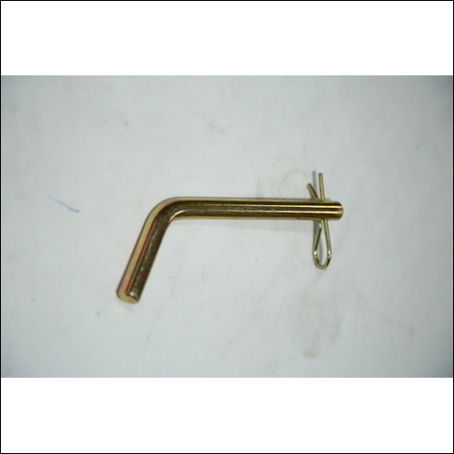 Bent Type Hitch Pin - Steel Material, Golden And Silver Painted Finish | Durable Tractor Linkage Parts