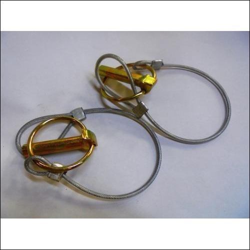 Cable Linch Pin - Steel, Painted Finish | Golden & Silver Colors, Ideal For Tractor Linkage Parts