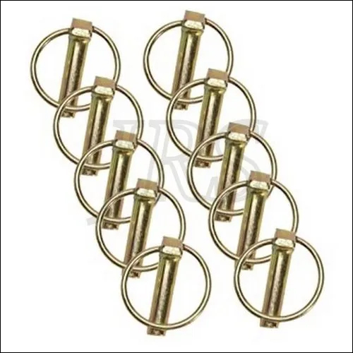 Tractor Linch Pin - Steel, Galvanized Golden Pins | Tractor Linkage Parts, Durable Design