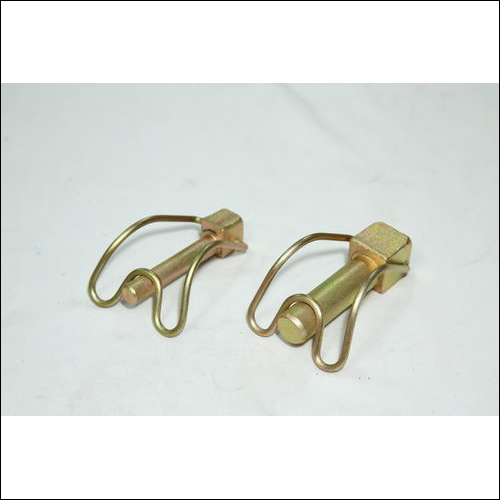 Butterfly Linch Pin - Steel Material, Painted Surface Treatment , White And Yellow Color For Tractor Linkage Parts