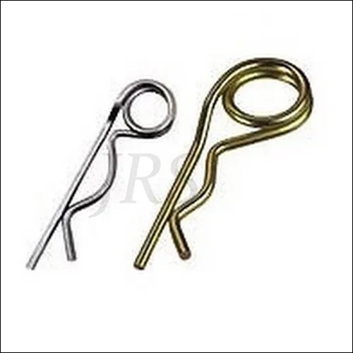 Double Spire Cotter Pin - Iron Material, Golden & Silver Finish | Painted Surface, Ideal for Tractor Linkage Parts