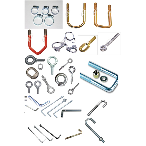 Foundation Bolts - Steel L Bolt Pins | Painted Finish in Golden & Silver for Tractor Linkage Parts
