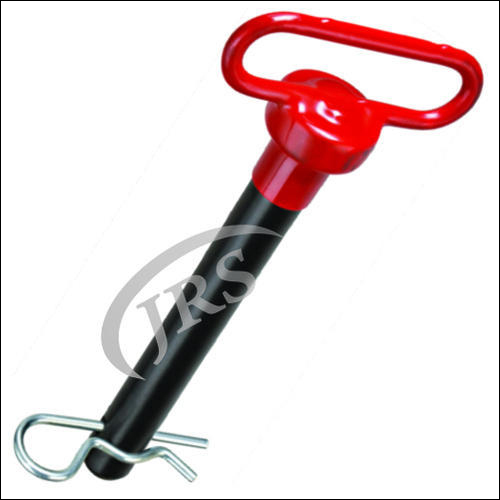 Hitch Pin Red Handle - Steel Material, Painted Finish, Red Color | Ideal for Tractor Linkage Parts, Durable Hitch Pin Design