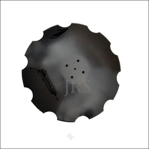 Notched Disc Blades - Carbon Steel , Round Shape, Black Color For Harvesting Applications