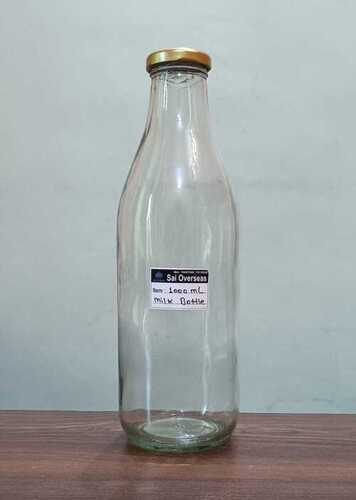 पारदर्शी 1000Ml कांच की दूध की बोतल