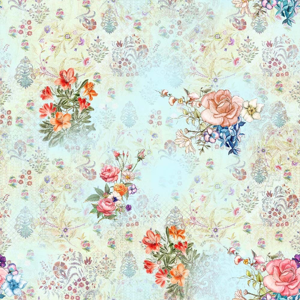Digital Printed Georgette Fabric - 100% Polyester, 44 Inches Wide | Lightweight, Washable, Elegant Drape And Brilliant Colors