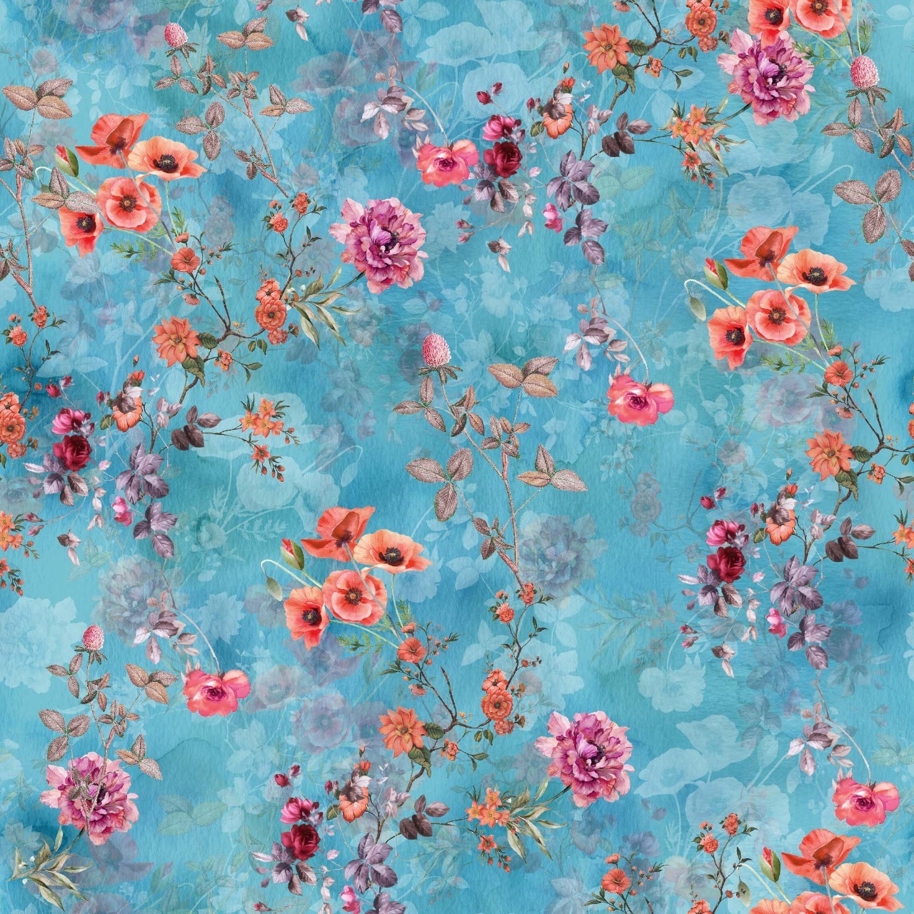 Digital Printed Georgette Fabric - 100% Polyester, 44 Inches Wide | Lightweight, Washable, Elegant Drape And Brilliant Colors