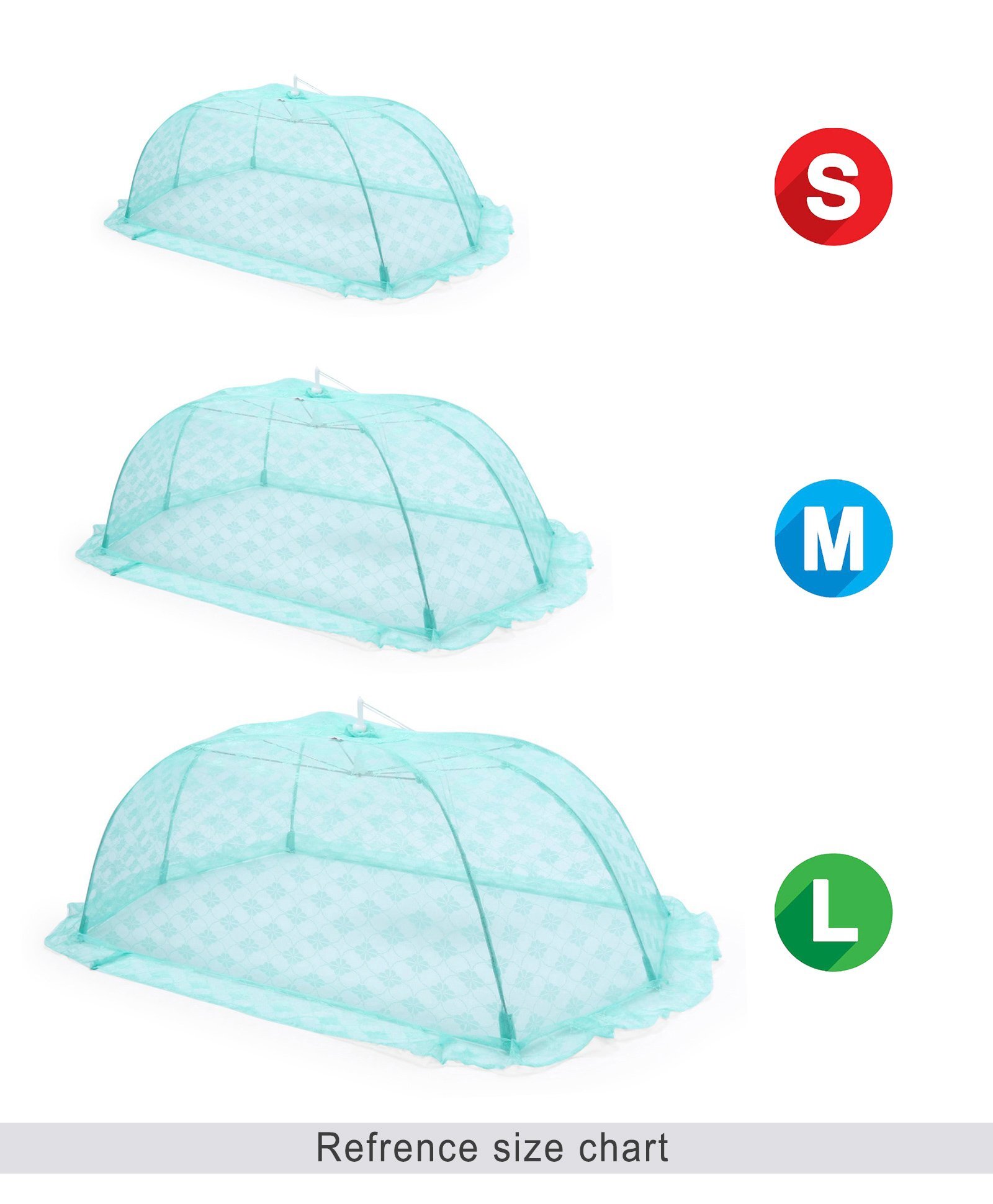 Baby Mosquito Umbrella Net - Small - Green - Weight: 432 Grams (G)