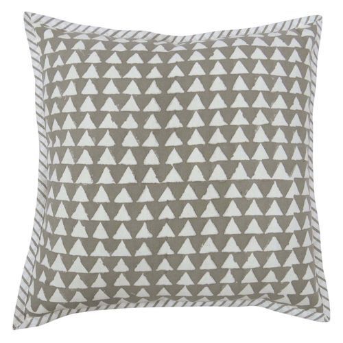 Simple Block Print Cushion Cover - 100% Cotton, Square Shape | Handmade Design for Home & Hotel Use, Elegant Printed Pattern
