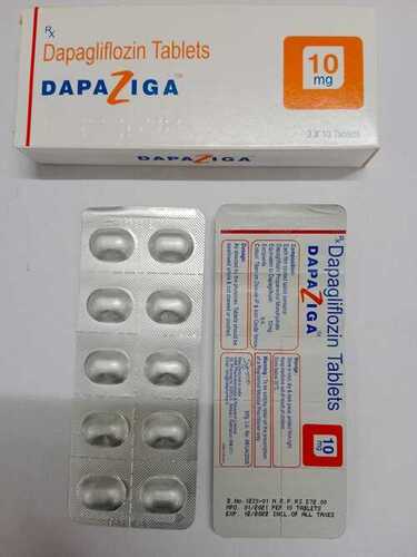 DAPAZIGA Tablet - Pharmaceutical Grade, 10x10mm Oval | 10mg Dosage, Blood Sugar Control, Cardiovascular Benefits, Diabetes Treatment, Weight Management
