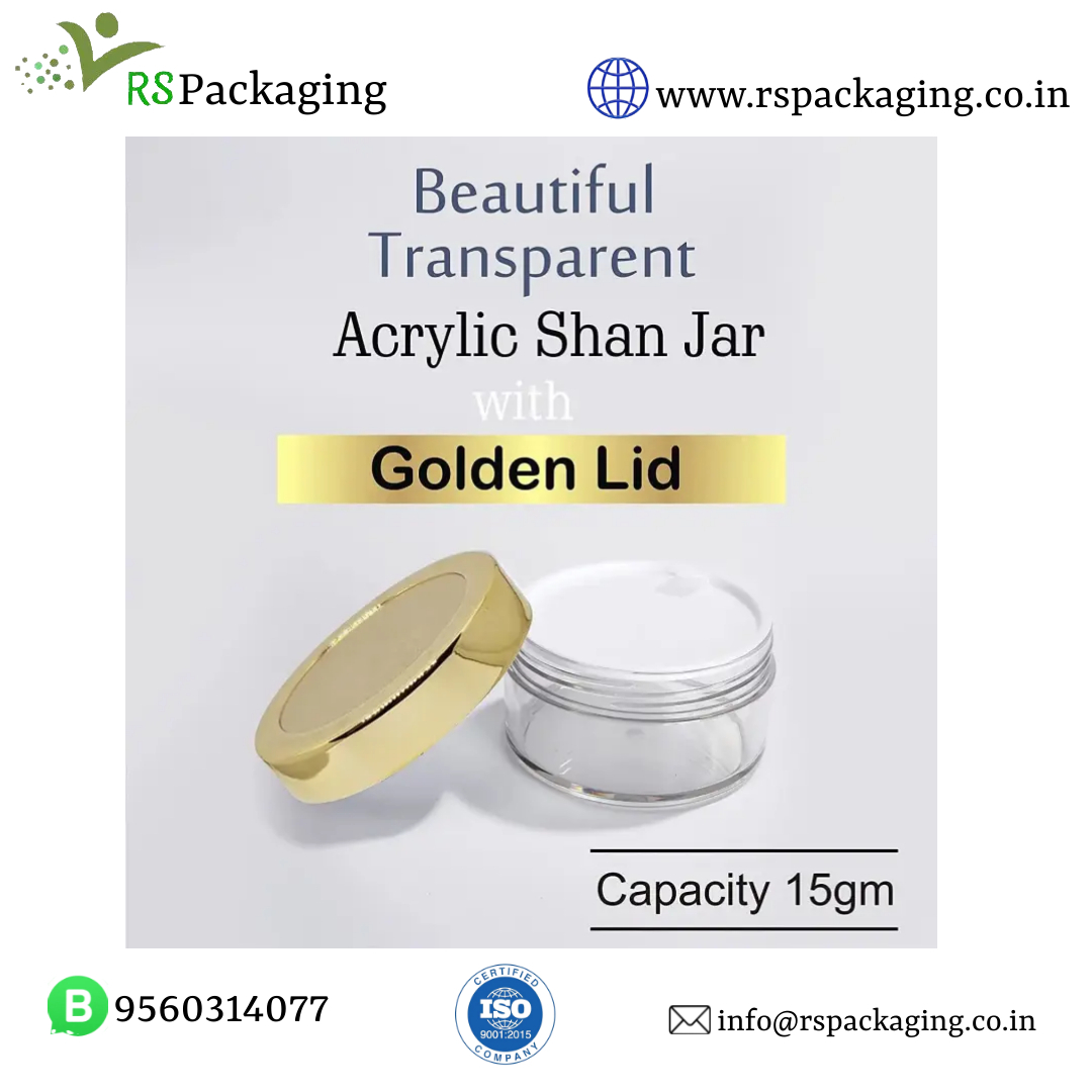 15 Gms San Jar - Plastic, 2.7 Cm, Transparent | Rigid Thick-walled Design, Luxurious Acrylic Finish, Excellent Product Compatibility