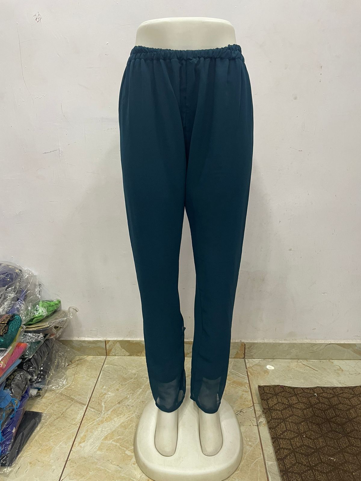Bottom Wear - Chiffon Georgette, Free Size | Casual Ethnic Dress, Washable, Plain Pattern, Suitable For All Seasons, Customized Size Available