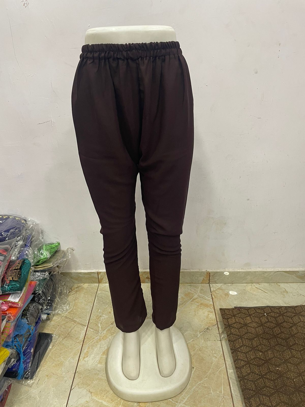 Bottom Wear - Chiffon Georgette, Free Size | Casual Ethnic Dress, Washable, Plain Pattern, Suitable For All Seasons, Customized Size Available