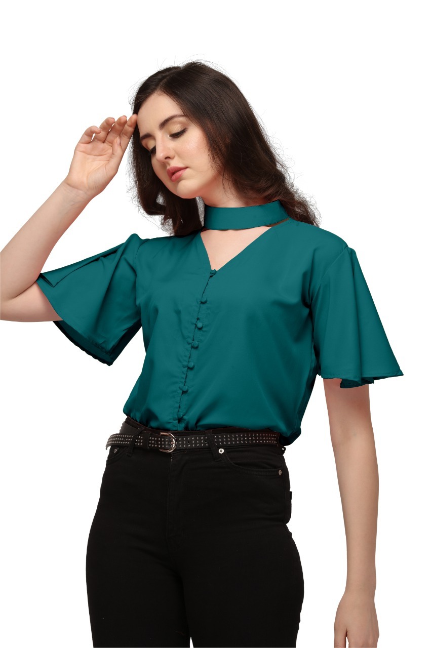 Westerns Top - American Crepe Fabric, Sizes S To Xxl, 4 Color Options | All-season Western Dress, Customizable Fit, Indian Ethnic Design