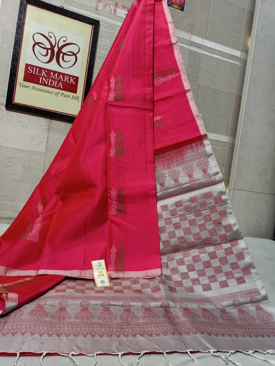 Pink Traditional Pure Kanjivaram Soft Handloom Silk Saree