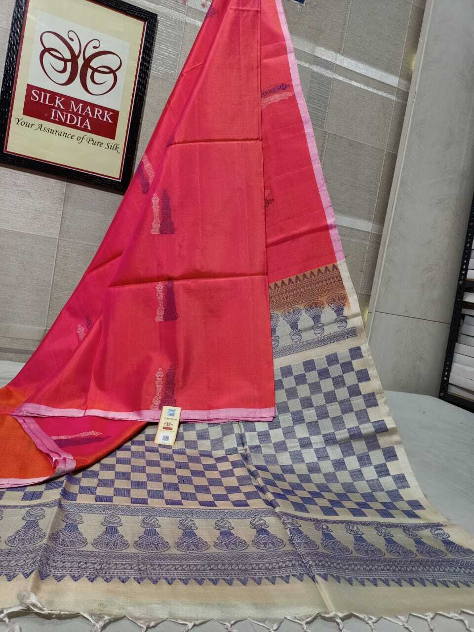 Pink Traditional Pure Kanjivaram Soft Handloom Silk Saree