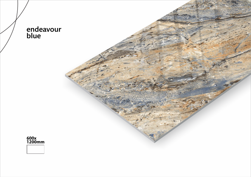Glossy Tiles 600x1200 Mm - Porcelain, 600x1200 Mm, Beige, Blues, Cream, Grays, Multi Color, Vitrified Tiles, Non-slip, Wear-resistant, Antibacterial, Polished Finish