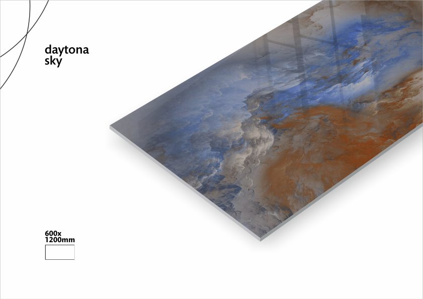 Glossy Tiles 600x1200 Mm - Porcelain, 600x1200 Mm, Beige, Blues, Cream, Grays, Multi Color, Vitrified Tiles, Non-slip, Wear-resistant, Antibacterial, Polished Finish