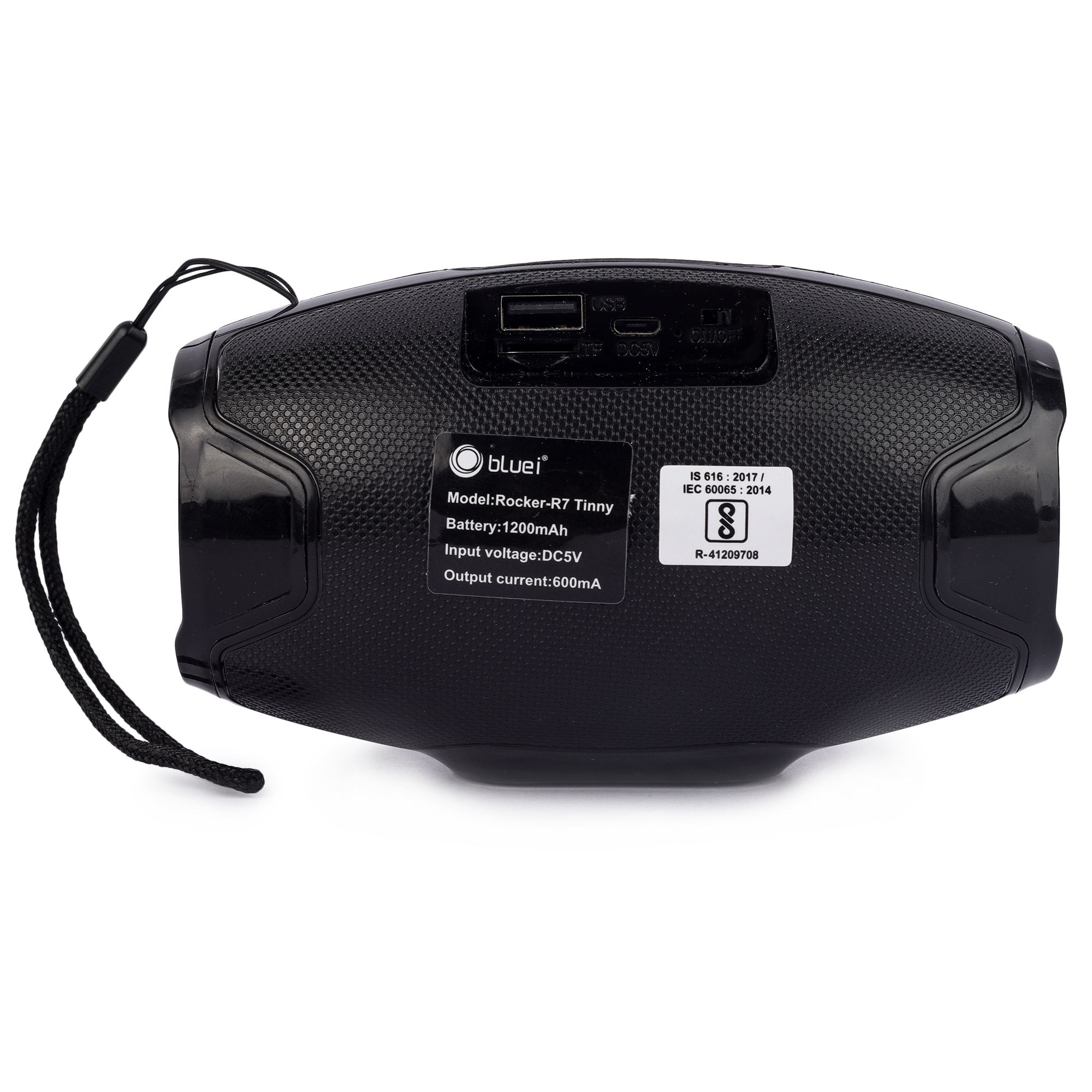 Bluei Rocker R7 Tinny 5w Power Output Multi Connectivity Heavy Bass Portable Bluetooth Speaker With Torch And Tws Function