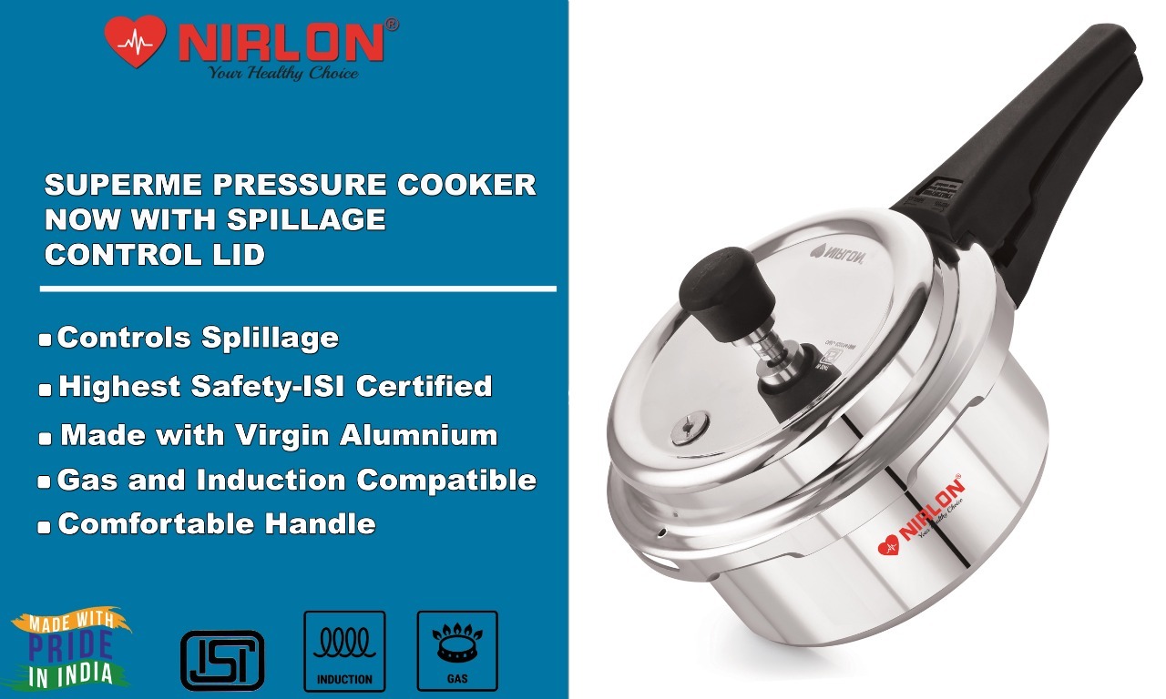 Aluminum Alloy Nirlon Supreme Combo Induction Base Outer Lid 2 And 3 Liters