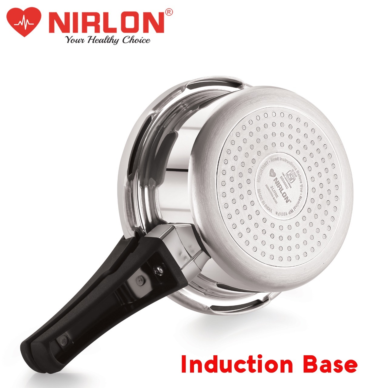 Aluminum Alloy Nirlon Supreme Combo Induction Base Outer Lid 2 And 3 Liters