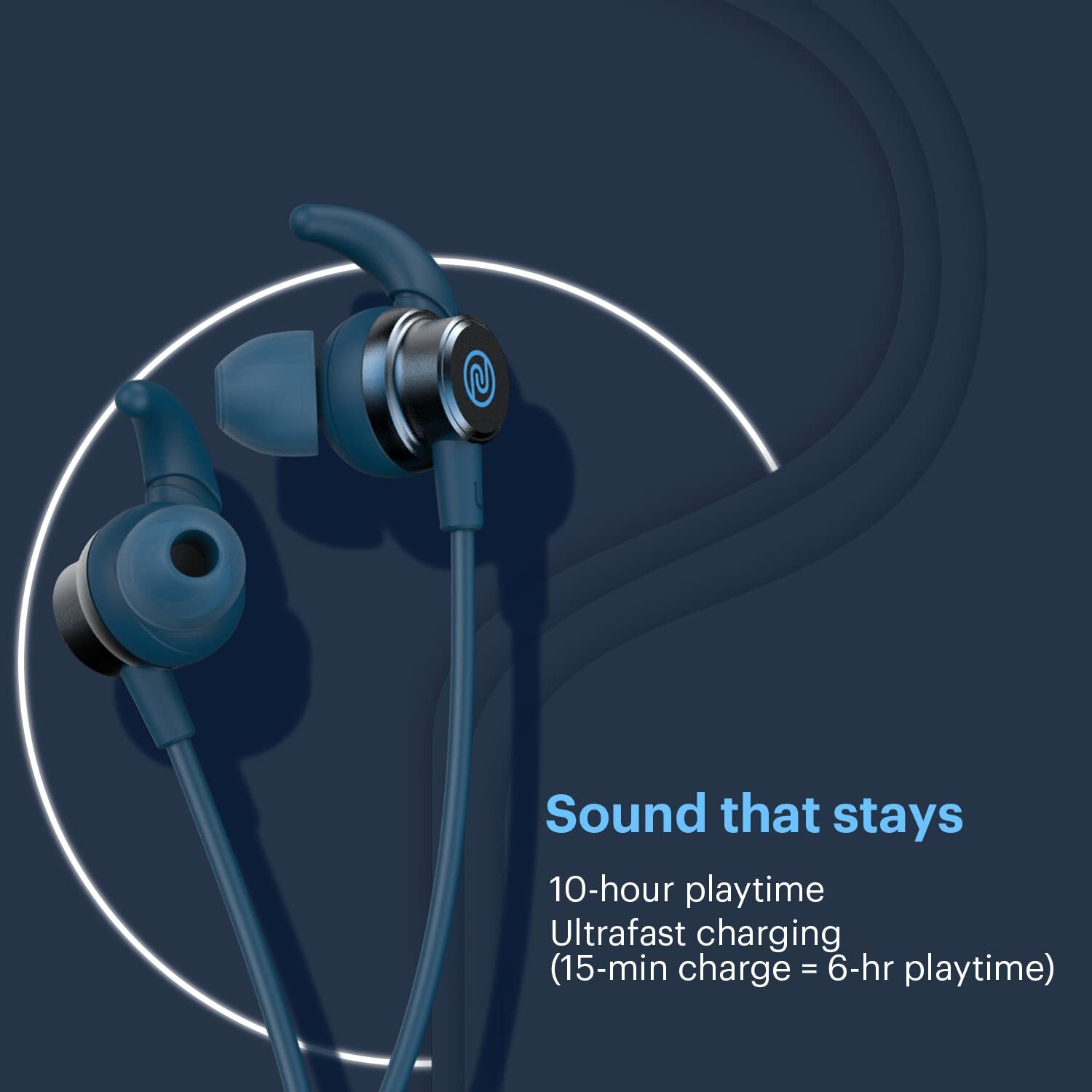 Noise Tune Active Plus Bluetooth Wireless Neckband Earphones at