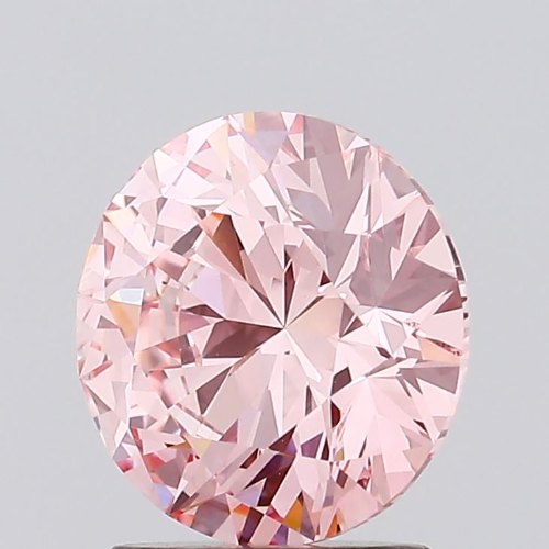 Round 2.09ct Fancy Vivid Pink Vs2 Igi Certified Cvd Lab Grown Diamond Ec3518 Diamond Carat: 2.09 Carat