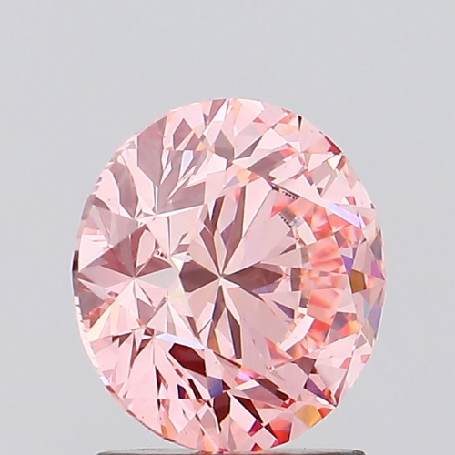Round 2.00ct Fancy Vivid Pink Vs2 Igi Certified Cvd Lab Grown Diamond Ec3519 Diamond Carat: 2.00 Carat