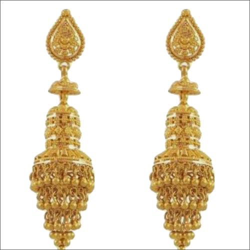 Ladies Gold Jhumka Earrings Gender: Women