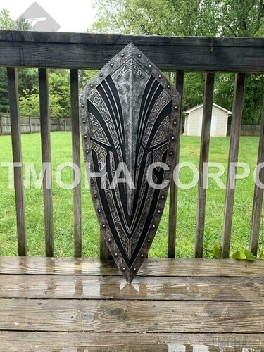 आयरन मध्यकालीन शील्ड/गोल शील्ड/ग्रीक शील्ड/सजावटी शील्ड/लकड़ी की शील्ड/कवच शील्ड/हस्तनिर्मित शील्ड/सजावटी शील्ड Ms0230