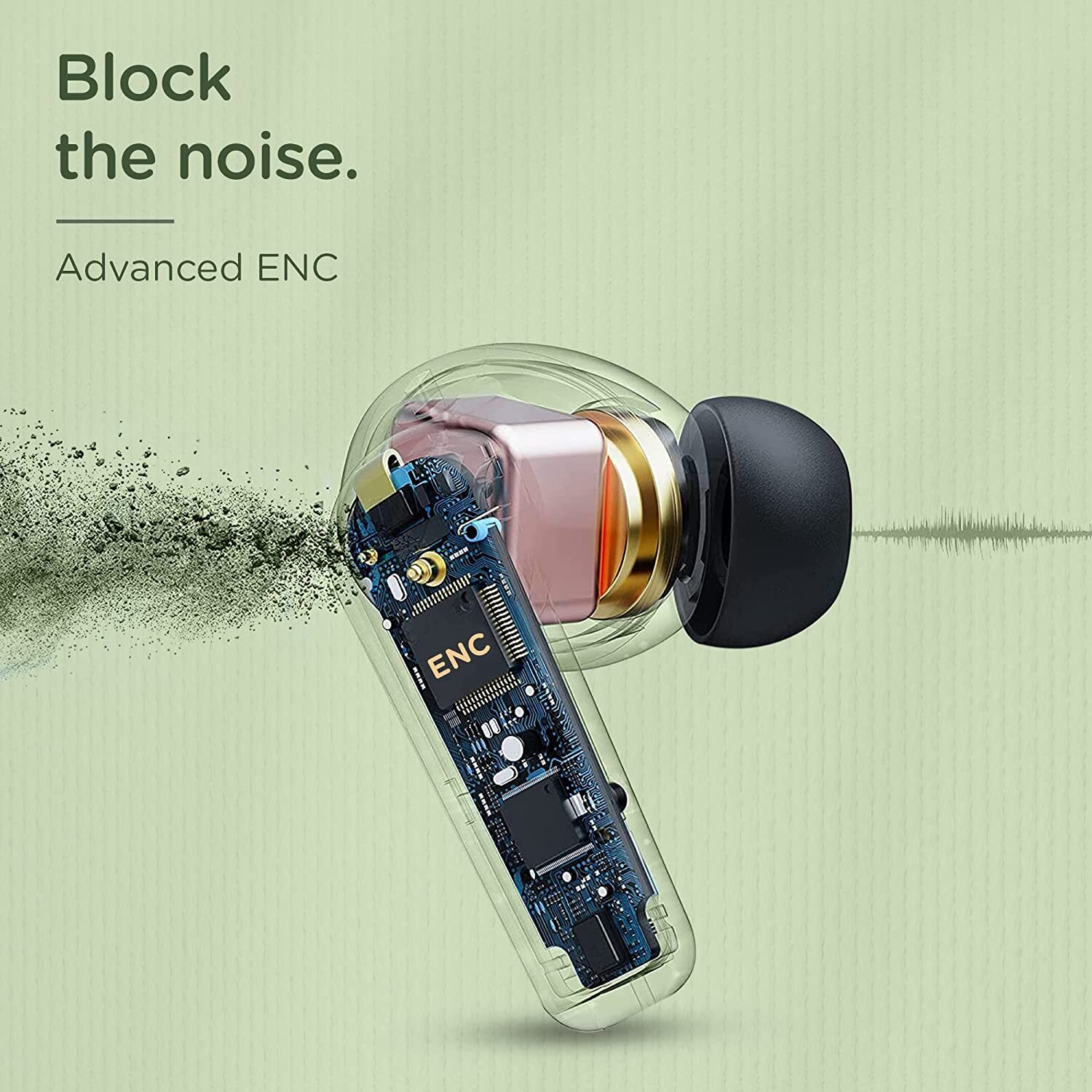 Pebble Buds Pro - 10mm Dual Audio Drivers, Black | Noise Cancellation, Smart Pause, Ultra-low Latency, Touch Control
