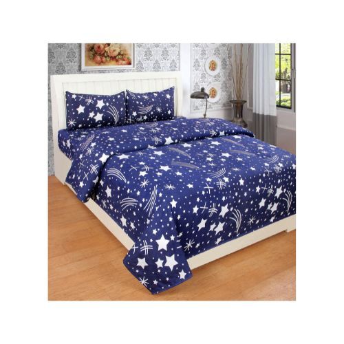 Printed Bed Sheets - 100% Cotton, Queen Size, Multi Colored | Quick Dry, 210 Thread Count, Zero Shrinkage, 2 Pillow Covers, Breathable