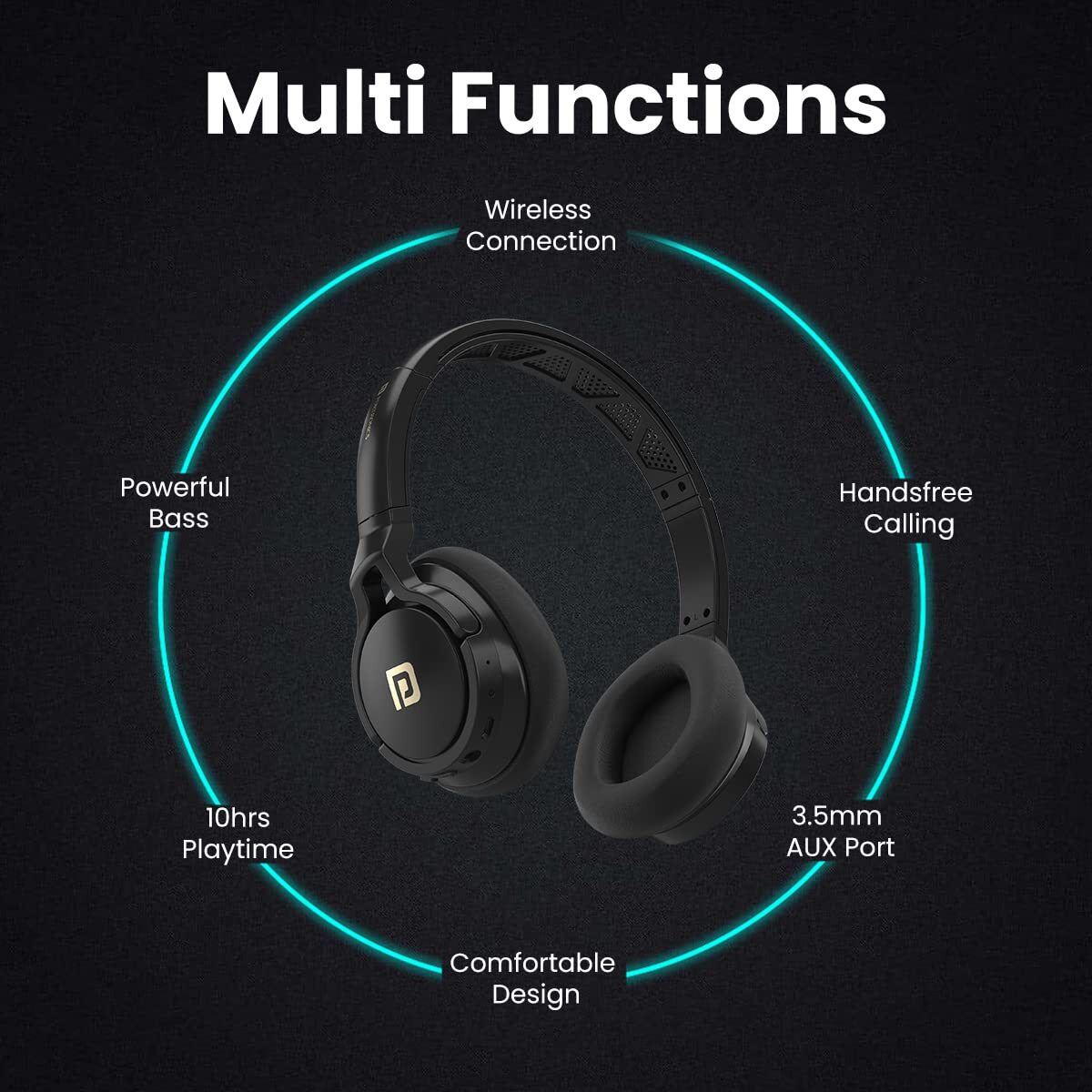 Black Wireless Bluetooth Ear Headphone