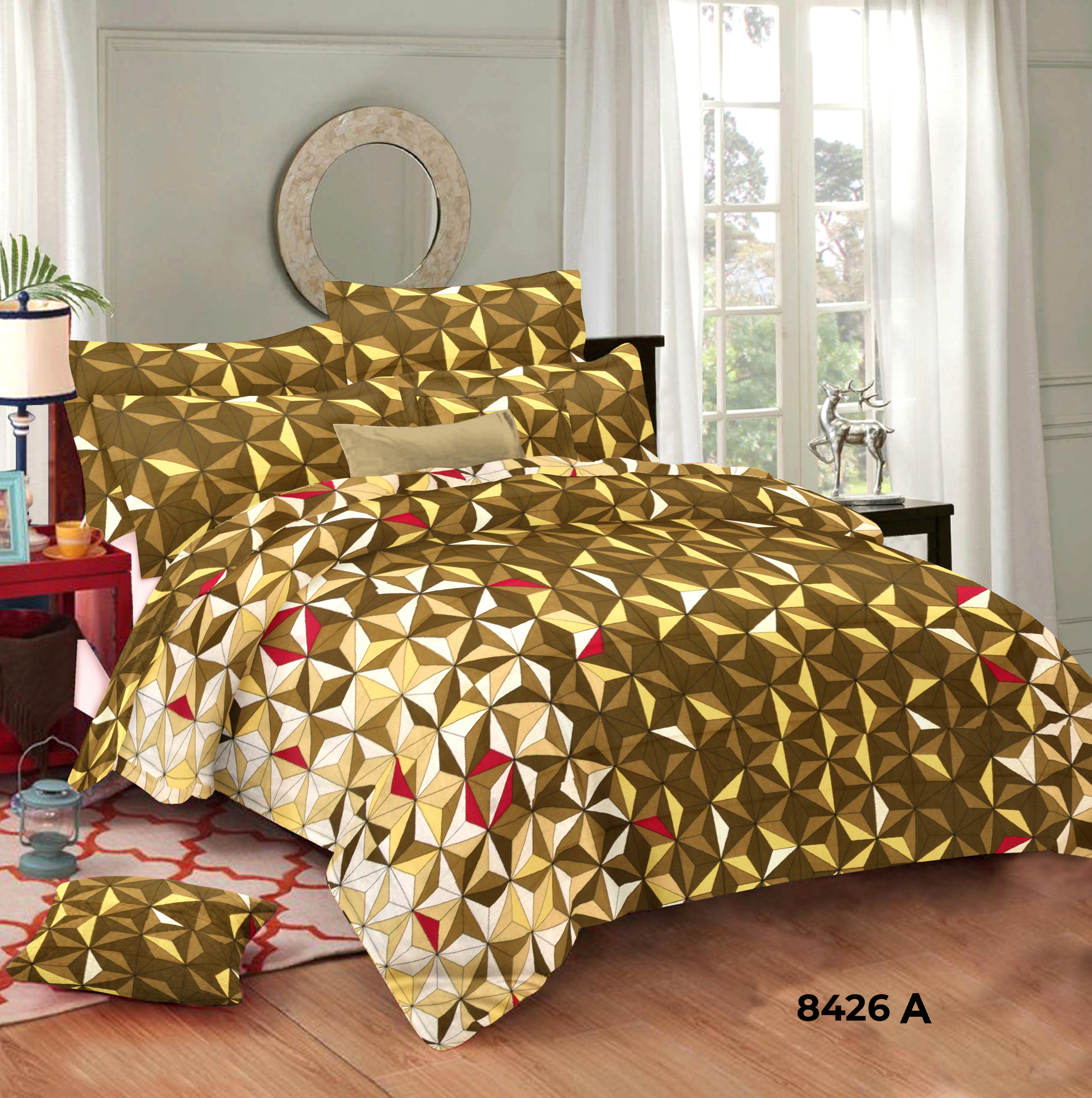 Washable Cotton Double Printed Bed Sheets