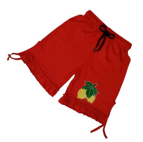 Embroidered Girls Cotton Shorts