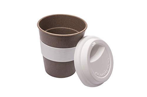 Bamboo Mug - Bamboo Fiber, 350ml Size, White/blue/green/red/orange/black Colors | Bpa Free, Eco Friendly & Reusable, Cushioned Silicon Hand Grip