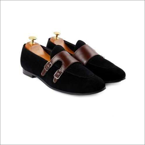 Mens Black Partywear Shoes - Fabric Material, Different Sizes Available, Black Color | Breathable Design, Low Heel, Round Toe Style, Ideal for All Seasons
